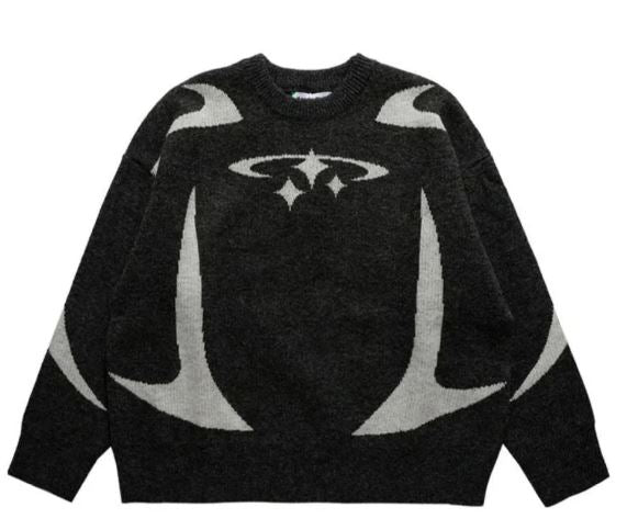 Y2K STARS KNITTED SWEATER