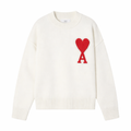 A- WHITE HEART SWEATER