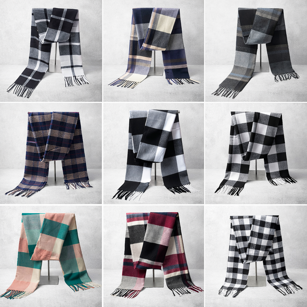 Plaid Wool Scarf