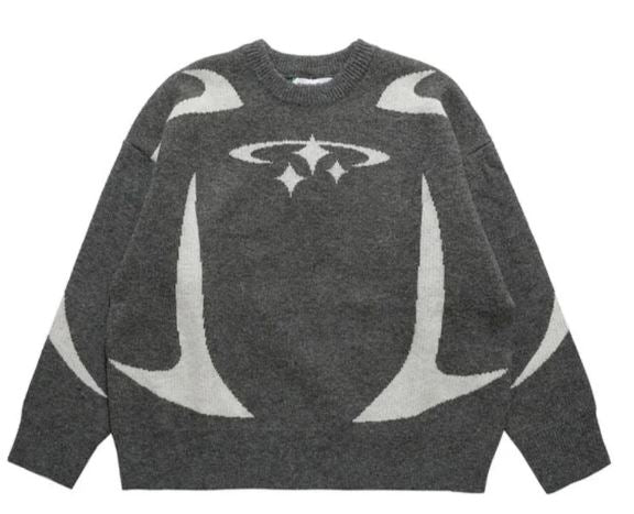Y2K STARS KNITTED SWEATER