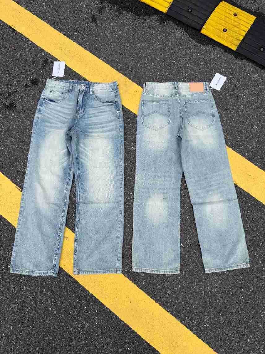 Jean imprimé trompe-l'œil à jambes larges 1981 Acne Studios