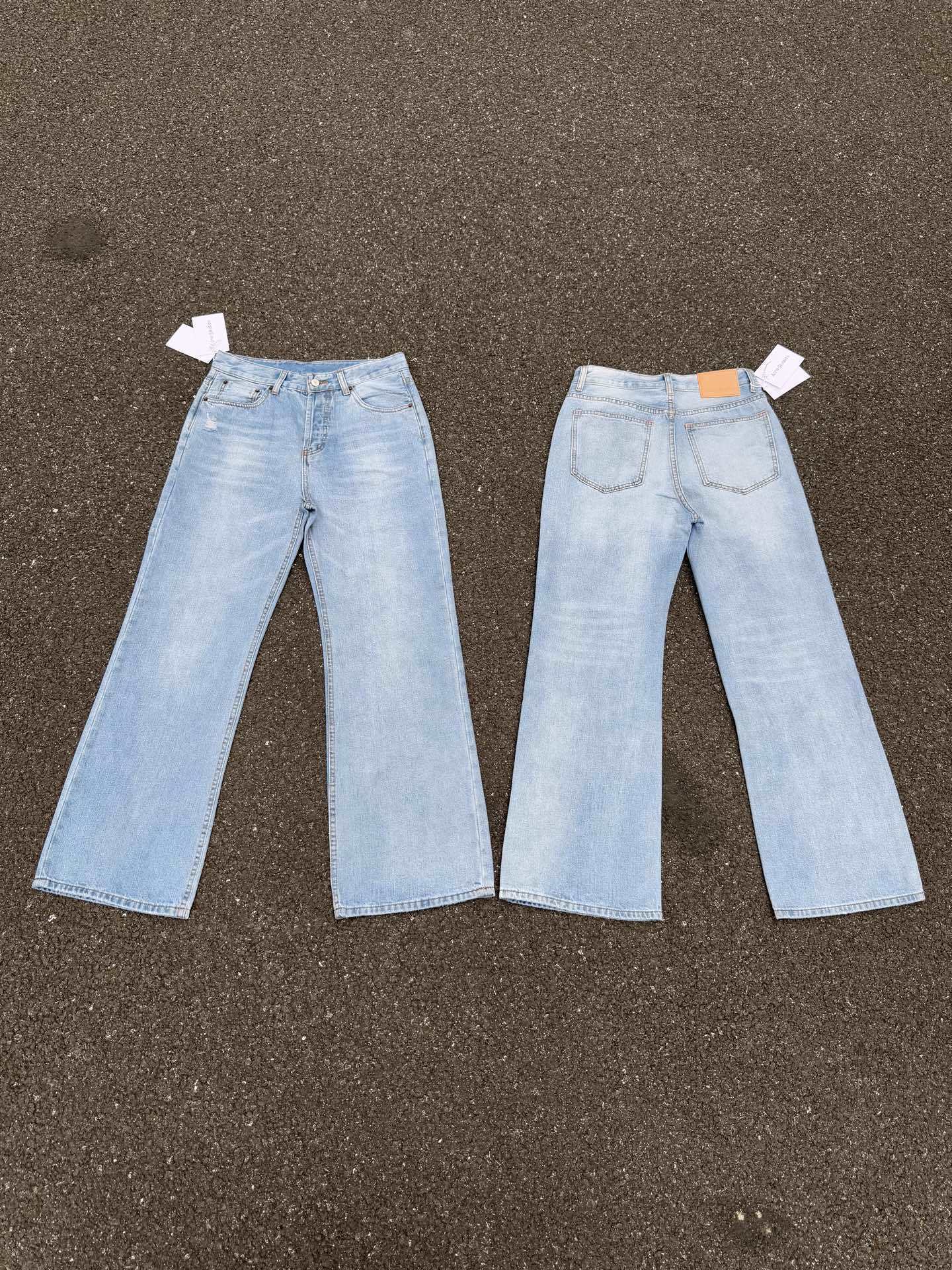 Jean imprimé trompe-l'œil à jambes larges 1981 Acne Studios