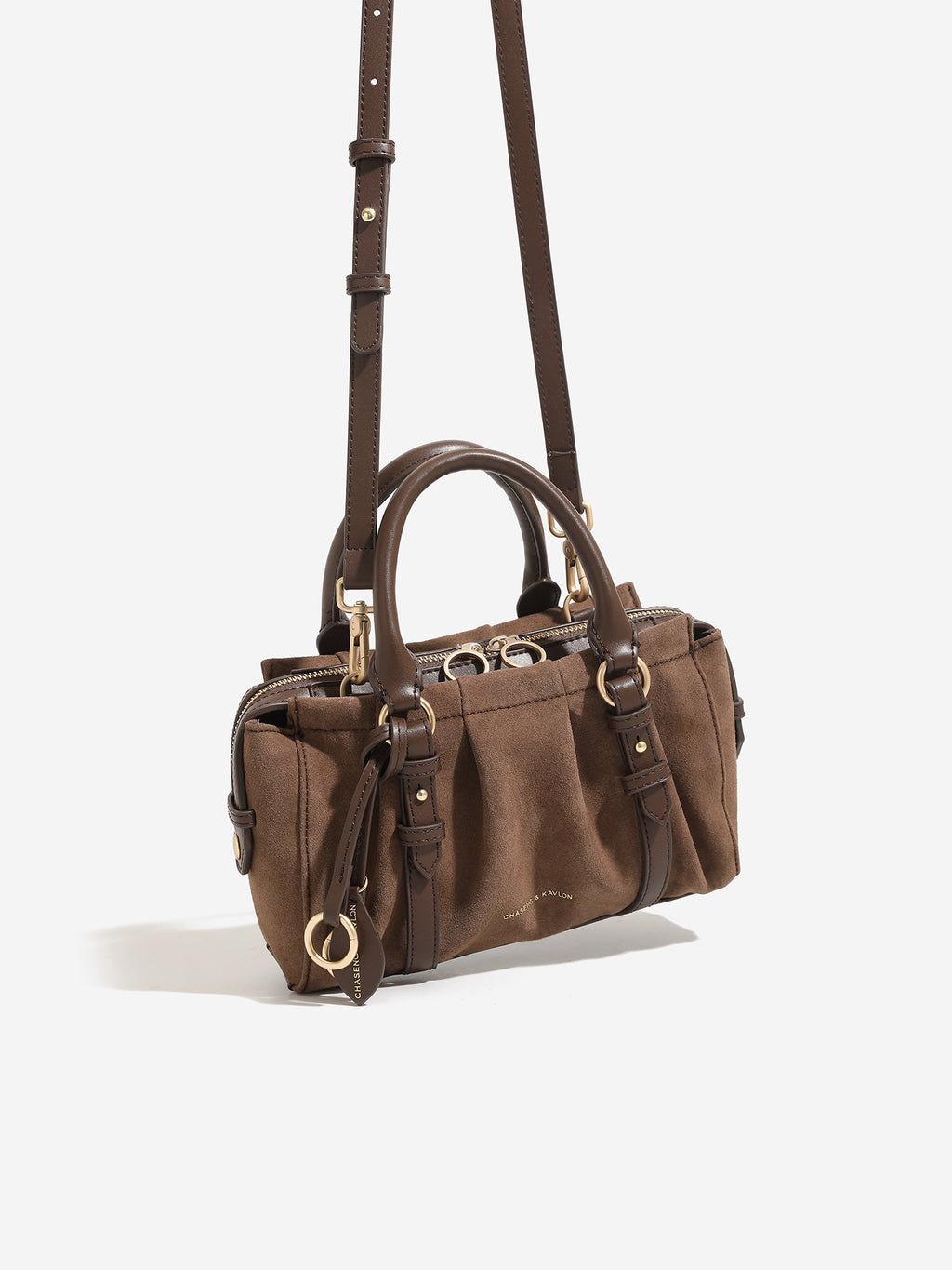 Soft Suede Top-Handle Bag