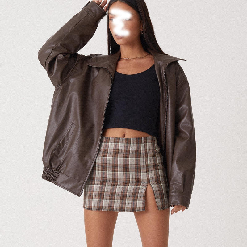 Vintage-Style Leather Jacket