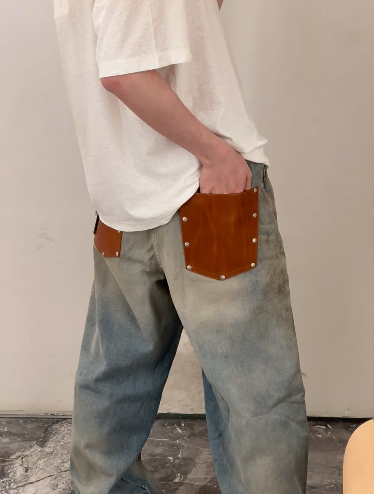 1981 Wide-Leg Trompe L'oeil Printed Jeans Acne Studios