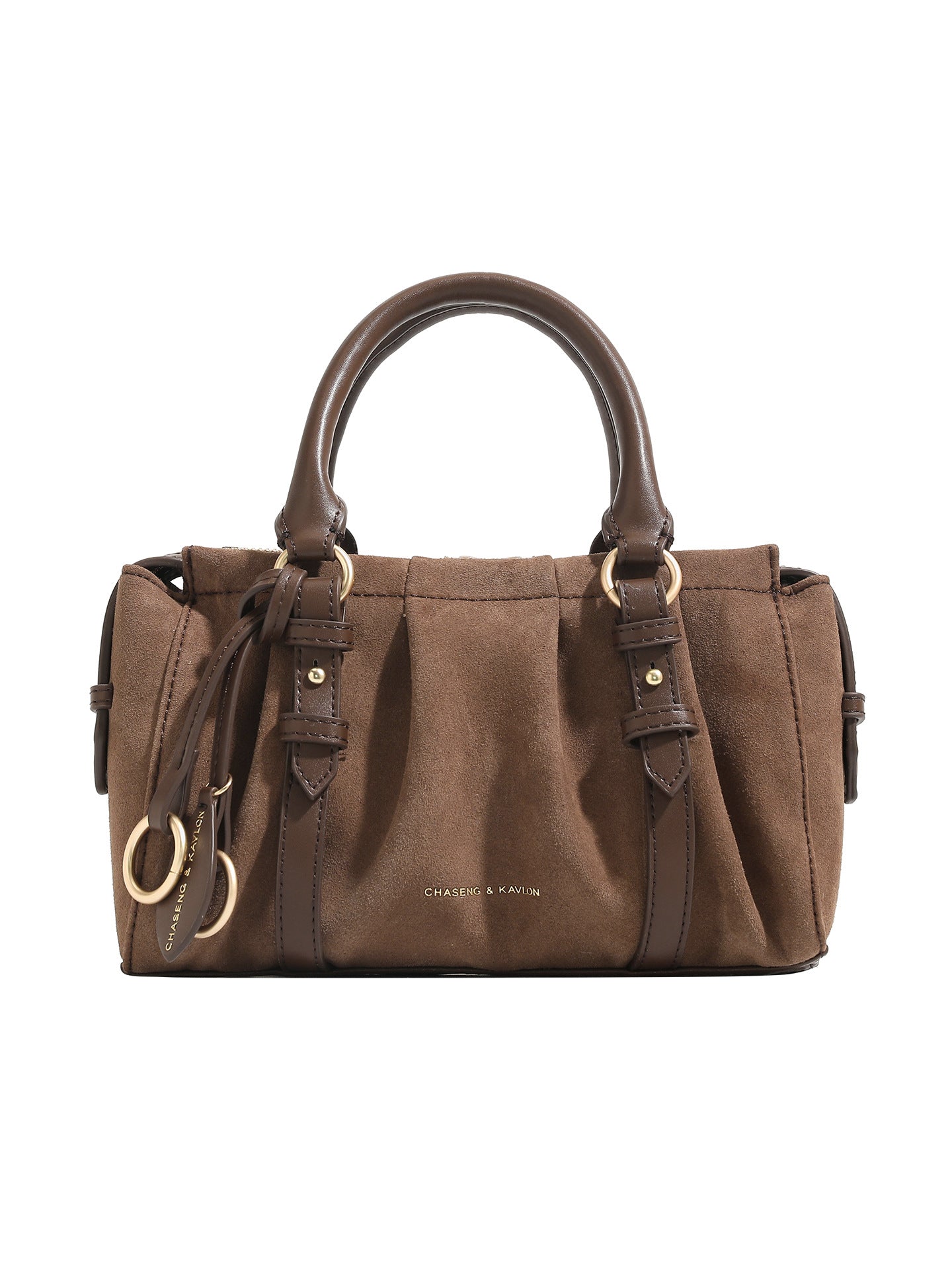 Soft Suede Top-Handle Bag