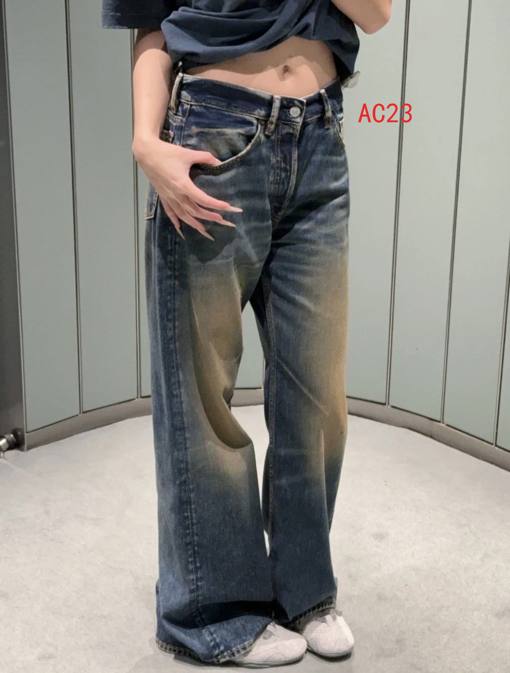 1981 Wide-Leg Trompe L'oeil Printed Jeans Acne Studios