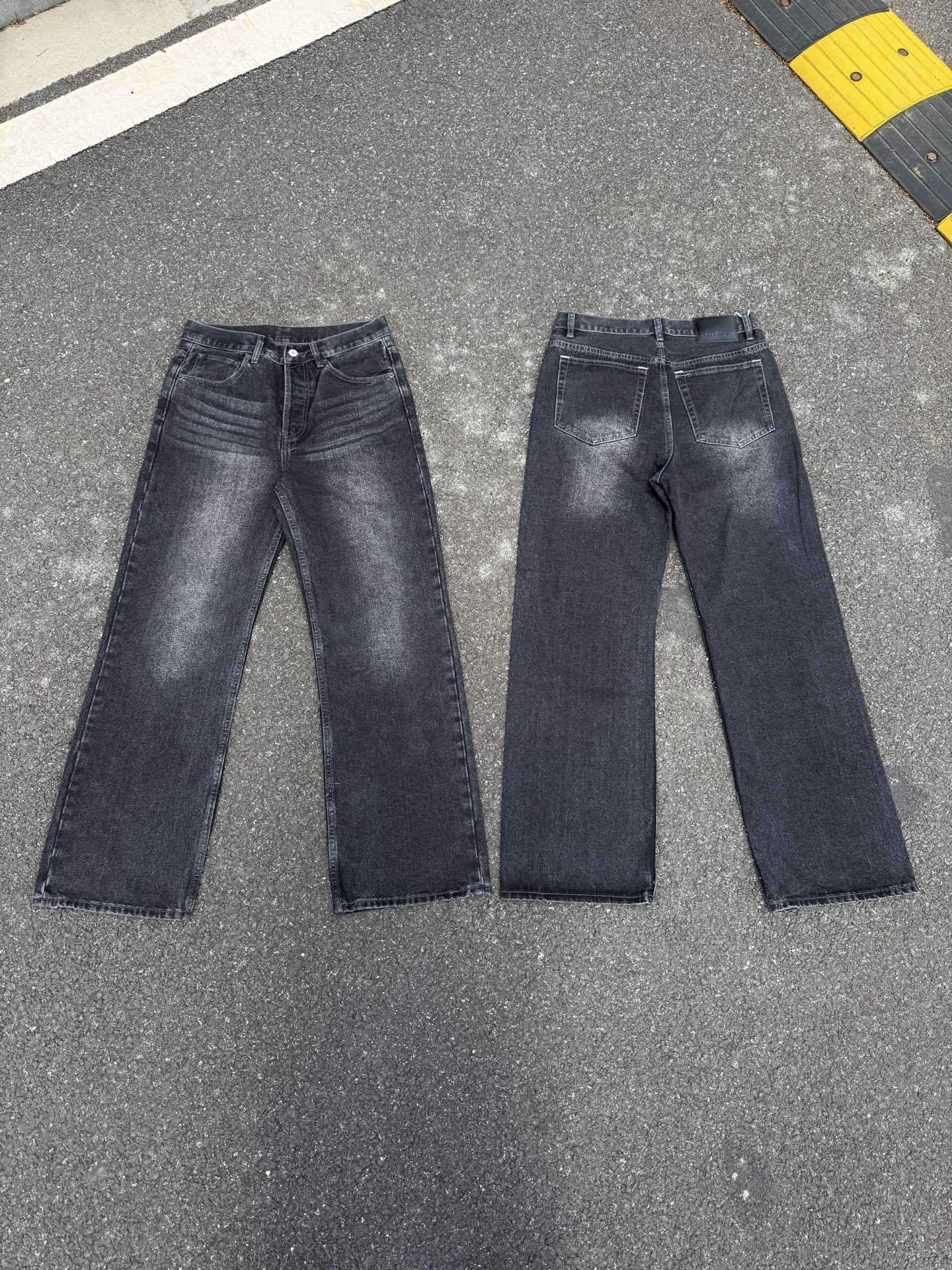 Jean imprimé trompe-l'œil à jambes larges 1981 Acne Studios
