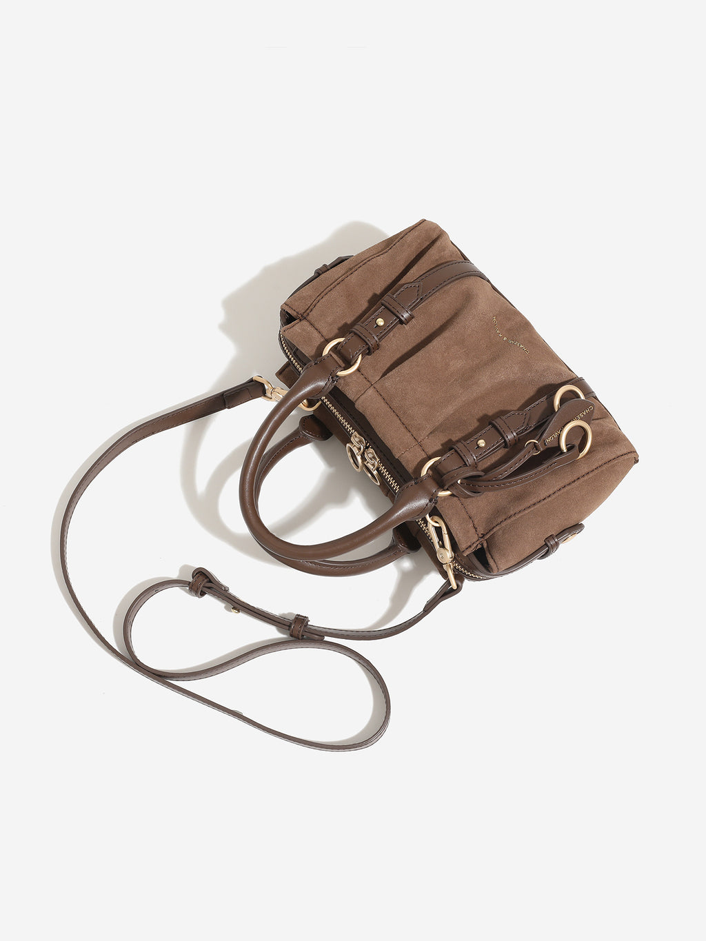 Soft Suede Top-Handle Bag