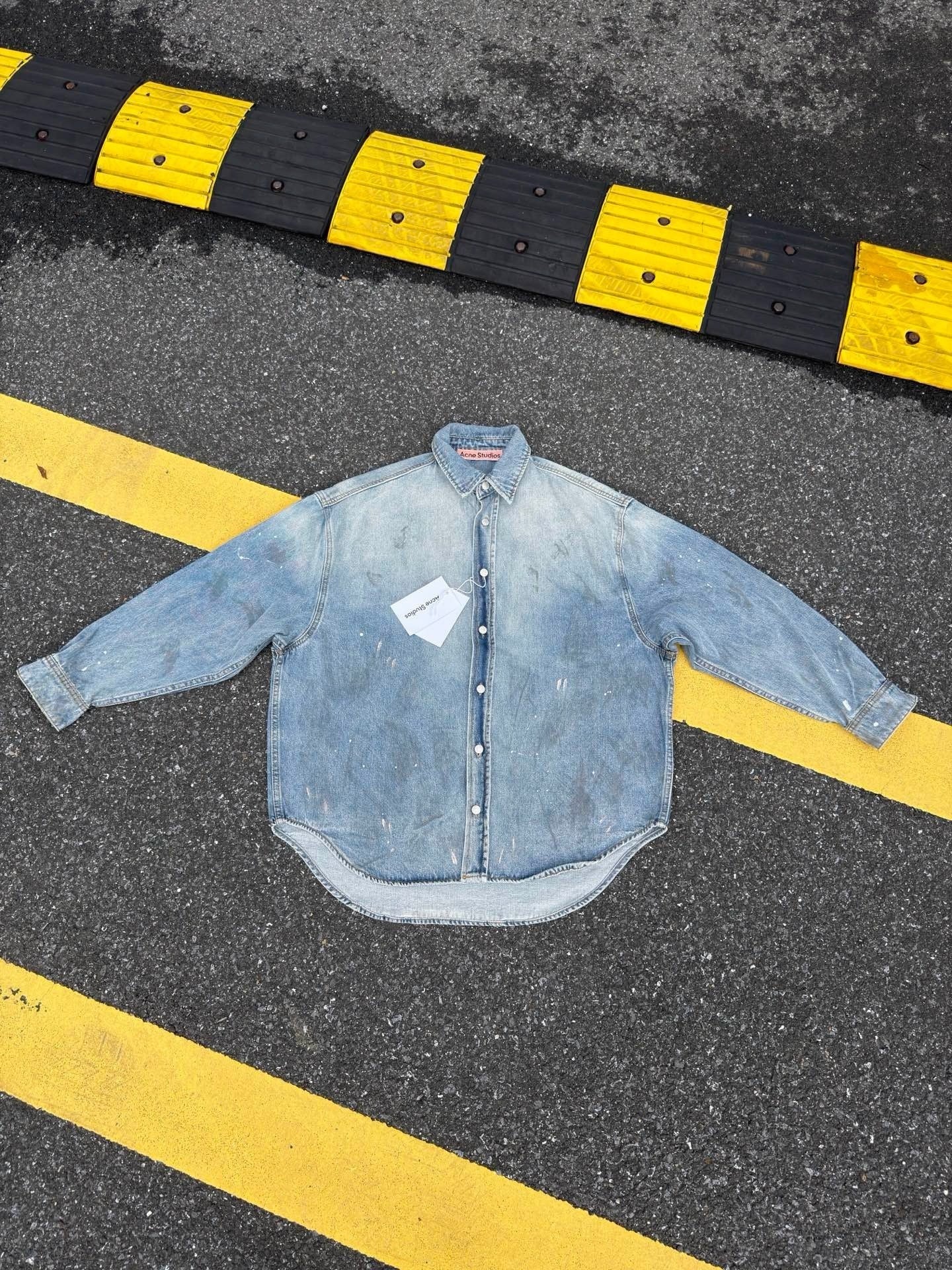 Jean imprimé trompe-l'œil à jambes larges 1981 Acne Studios