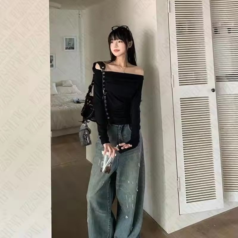 Off-Shoulder Knit Top