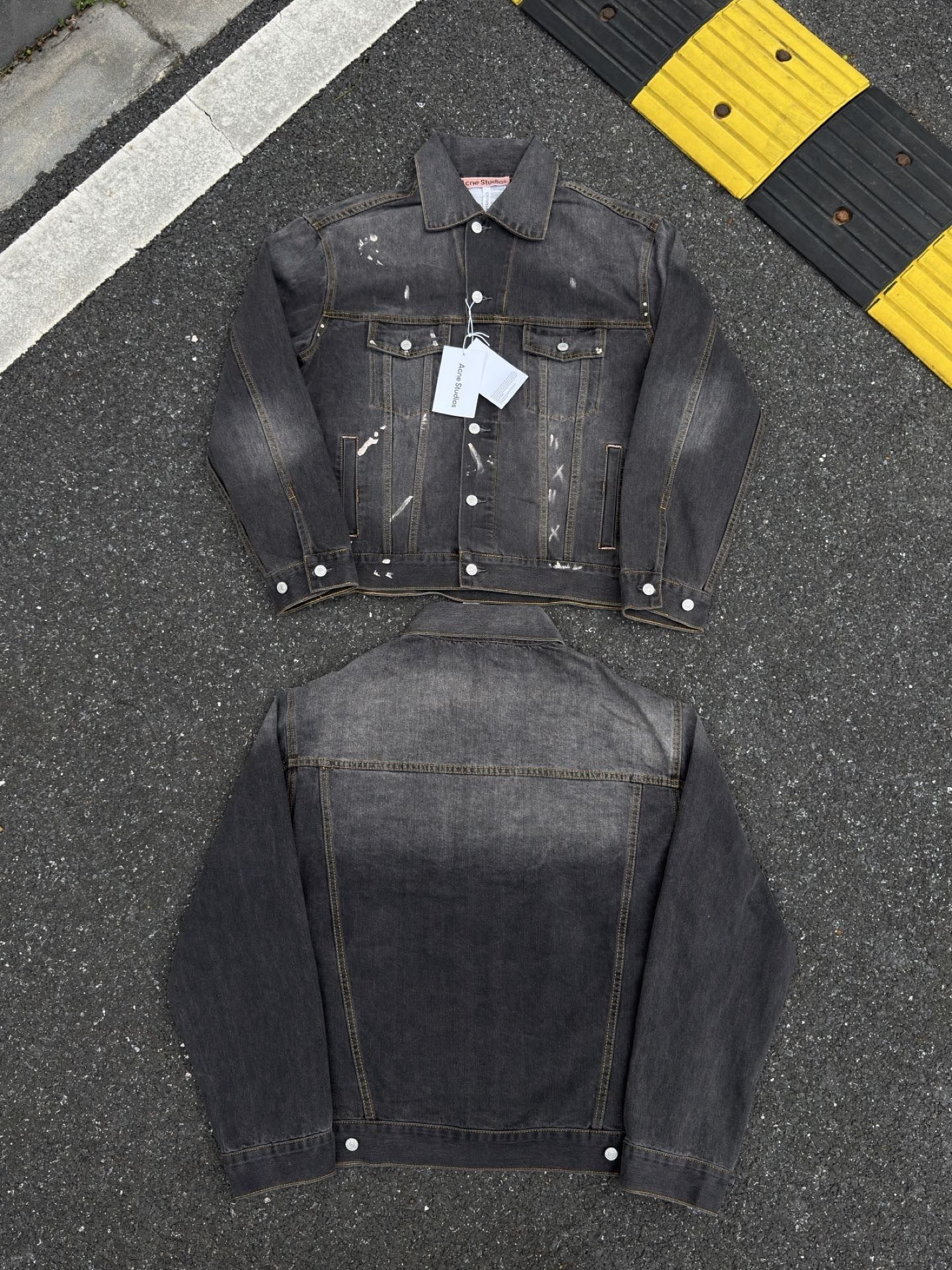 Jean imprimé trompe-l'œil à jambes larges 1981 Acne Studios