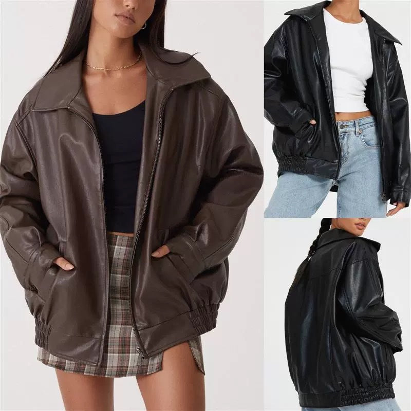 Vintage-Style Leather Jacket
