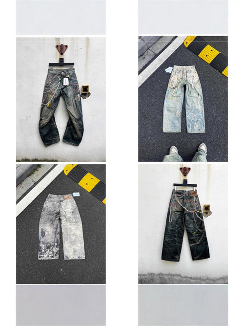 1981 Wide-Leg Trompe L'oeil Printed Jeans Acne Studios