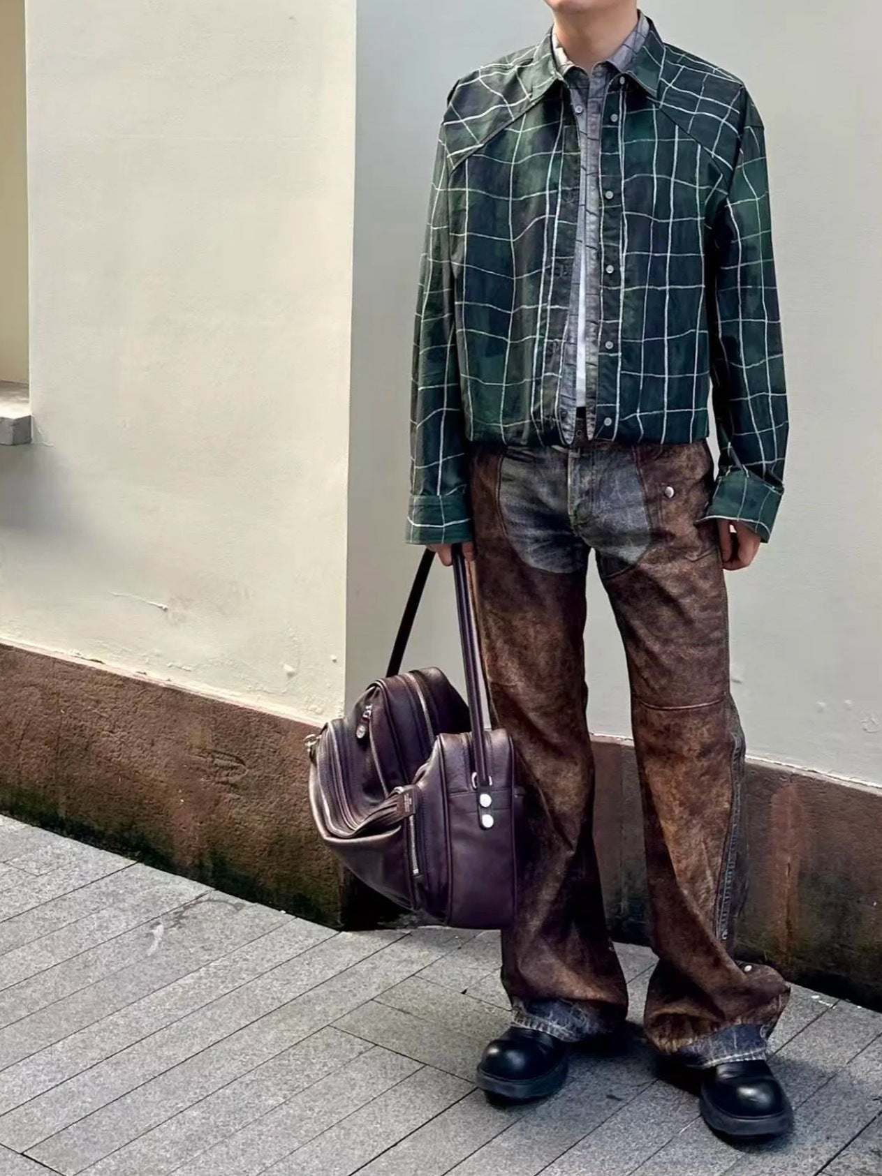 1981 Wide-Leg Trompe L'oeil Printed Jeans Acne Studios