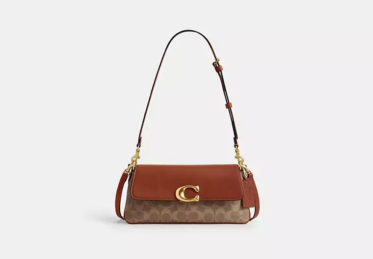 Coach Jet Shoulder Bag In Signature Canvas Shoulder Bag