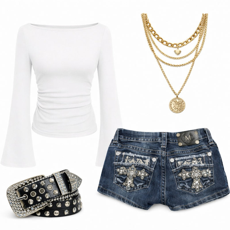 Viral Outfit - Golden Whisper