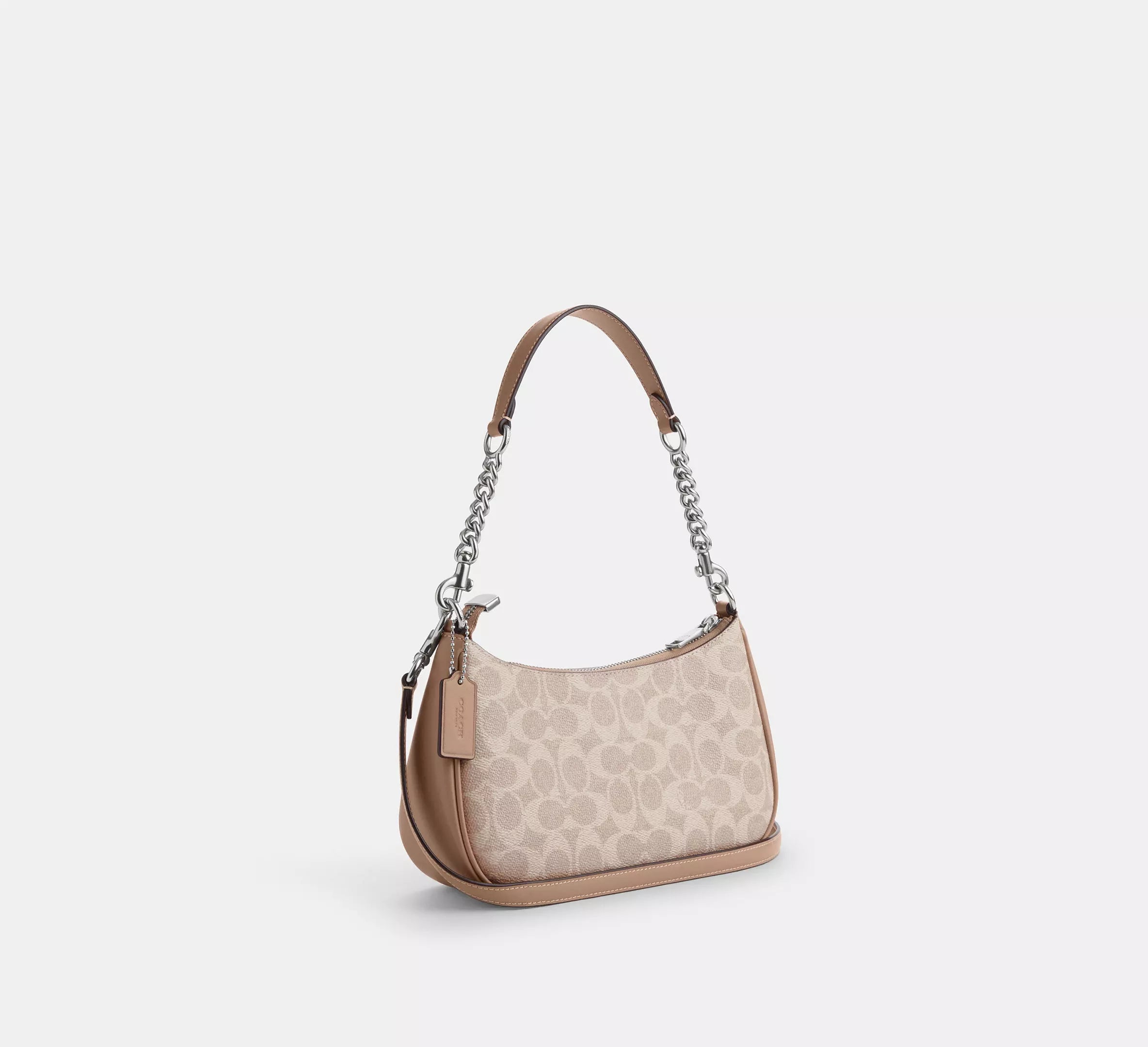Coach Teri Shoulder Bag In Signature Canvas Sand